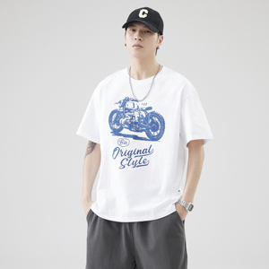 2024 venta al por mayor de alta calidad de gran tamaño de los hombres sueltos camiseta estampada 99% + algodón gordo hombres camisas de manga corta - Product Image 3