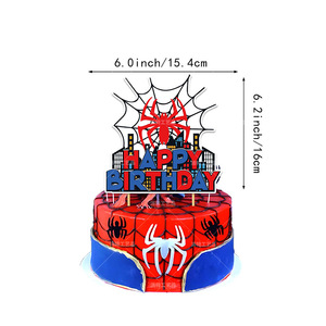 <span class=keywords><strong>D</strong></span>écorations de fête <span class=keywords><strong>d</strong></span>'<span class=keywords><strong>anniversaire</strong></span> sur le thème du héros araignée, bannière, toile de fond, <span class=keywords><strong>d</strong></span>écoration de gâteau, ensemble de ballons en latex pour les enfants, fête de célébration - Product Image 5