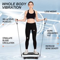 Plataforma Vibratoria Vertical Profesional Mini con Capacidad de 150 kg y Control LED para Ejercicios de Fitness y Moldeamiento Corporal en Casa