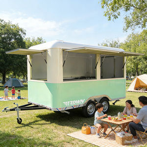 Commercial Electric Food Truck for Sale, Mobile Catering <b>Trailer</b> with Stainless Steel Interior, Perfect for Street Vendors & Eve - Product Image 1