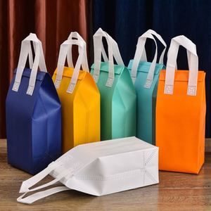 Bolsa de Entrega de Alimentos Frescos Aislada, Impermeable, de Tela No Tejida, Impresa a Todo Color y Personalizada con Logotipo, con Asa Cuadrada, Bolsa Refrigerante - Product Image 2