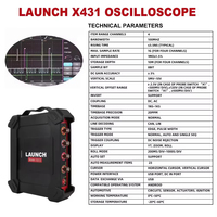 Osciloscopio de 4 Canales LAUNCH X-431, Sensor Compatible, Diagnóstico Económico y Práctico