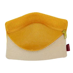 Sandwish-Bolsa de almacenamiento de malla 3D, bolsa de Material suave para almohadilla de pantalla pequeña, permeabilidad al aire, con cremallera para calcetines y ropa interior