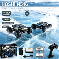 Voiture télécommandée HOSHI N516 US Stock RC Stunt Car 4x4 46KM/H Haute Vitesse avec 2 Batteries, Monster Truck Étanche à l'Échelle 1:10