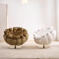 Chaise simple rotative décontractée de luxe italienne avec peluche ours en peluche Design de poupée adaptée au salon