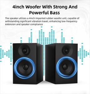 Altavoces <span class=keywords><strong>de</strong></span> <span class=keywords><strong>Estudio</strong></span> Activos 2.0 <span class=keywords><strong>de</strong></span> Madera para Computadora, Sistema <span class=keywords><strong>de</strong></span> Cine en Casa con Crossover <span class=keywords><strong>de</strong></span> Audio Bidireccional V5.3, Woofer y Tweeter <span class=keywords><strong>de</strong></span> 50W - Product Image 6