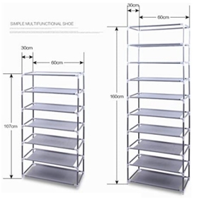 Good Price Hot Sale Metal Bamboo Double Tier Universal <strong>Wall</strong> <strong>Mounted</strong> Folding <strong>Shoe</strong> <strong>Rack</strong> with Waterproof Design Luxury Classic - Product Image 2