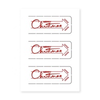 Tarjetas de premios de Navidad para el juego Match-3, papel estucado CMYK, serigrafía, boletos personalizados con pestaña, papel kraft.