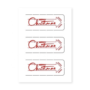 Tarjetas de premios de Navidad para el juego Match-3, papel estucado CMYK, impresión digital, boletos personalizados con pestaña desgarrable - Product Image 3