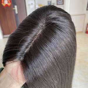 Cabello Humano Ruso Virgen 100% Natural, Crudo, YF-2301 # Extensión de Cabello Natural Color 5*6 Liso, 130% de Densidad, Base Mono - Product Image 3