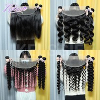 Extensions de cheveux super fines HD transparentes 13x4 avec closure en dentelle 4x4 6x6 et baby hair en vrac
