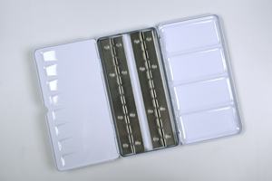 Boîte en métal bleu <span class=keywords><strong>pastel</strong></span> pour <span class=keywords><strong>palette</strong></span> de peinture, 22*11*2cm, pour pigments DIY avec fente, 48 compartiments demi-pan et pan complet, pour <span class=keywords><strong>aquarelle</strong></span>, huile et acrylique - Product Image 4