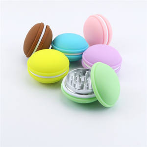 อุปกรณ์สูบบุหรี่แบบเค้ก ขนาด 60 มม. เครื่องบดอะลูมิเนียมรูปมาการอง - Product Image 3