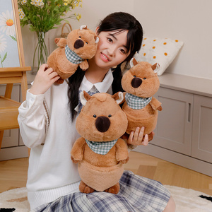 Peluche Quokka super douce et câline avec écharpes à carreaux, adorable peluche Quokka, cadeau - Product Image 6