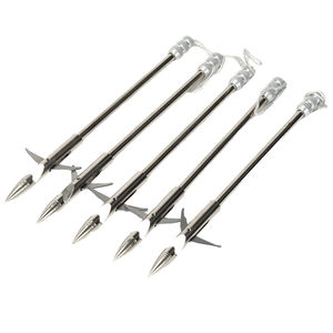 Flèches et fléchettes <span class=keywords><strong>de</strong></span> chasse en acier inoxydable pour arbalète et arc classique, manche en carbone avec plumes en plastique pour la pêche - Product Image 4