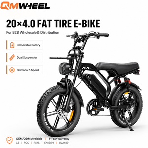 Bicicleta Eléctrica QMHEEL V20 Limited 48V con Llantas Anchas, Bicicleta Eléctrica Urbana con Batería de Litio de Largo Alcance, Precio de Fábrica para Tiendas de Bicicletas Eléctricas - Product Image 1