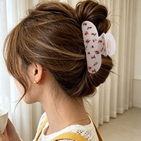 Pince à cheveux en PVC tendance, simple et fraîche, à rayures et blocs de couleur, accessoire quotidien pour femme, pour coiffures décontractées, prix de gros