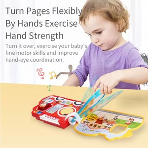 Giocattoli Educativi per Bambini in Età Prescolare, Libro Musicale Elettronico con <span class=keywords><strong>Auto</strong></span> della Polizia, Libro Didattico per Bambini con Suoni di Autobus e <span class=keywords><strong>Auto</strong></span> - Product Image 4
