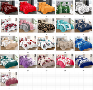 Ensemble de literie de luxe imprimé en coton, 3/10/15/24/30 pièces, comprenant draps, couvre-lit et rideaux, personnalisable en usine - Product Image 2