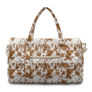 Bolsa de Viaje a Cuadros Blancos y Negros Personalizada/Al Por Mayor, Bolsa de Equipaje de Gran Capacidad Adecuada para Deportes, Viajes y Salidas - Product Image 3