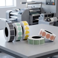 Étiquettes autocollantes en vinyle rondes imprimées numériquement sur mesure avec logo personnalisé pour l'emballage de bouteilles, de bocaux et de sachets