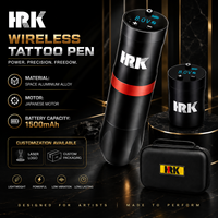 Machine à tatouer professionnelle sans fil HRK à double batterie, stylo rotatif numérique pour tatouage, aiguilles à cartouche, pistolet pour l'art corporel
