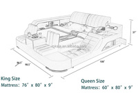 Neues Design Smart Massage Multifunktion sbett Luxus Große Aufbewahrung Leder Tatami Bett Samt Kingsize-Bett Mit USB-Lade lautsprecher