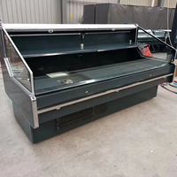 Vitrine Réfrigérée Mobile pour Poissonnerie et Boucherie, Double Niveaux, Horizontale, pour la Conservation des Produits Frais