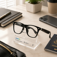 Lunettes Intelligentes de Traduction IA, Lunettes Audio à Commande Tactile pour les Voyages