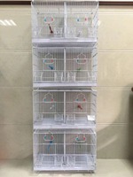 Cage pour animaux de compagnie de forme carrée, à suspendre, pliable et facile à transporter, idéale pour les perroquets