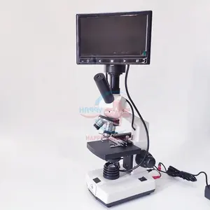 Microscope numérique haute définition HC-R069 de 7 pouces équipement vétérinaire biologie lumière microscopio avec écran lcd
