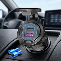 Mini Typ-C 100W Schnellladegerät mit Doppel-USB aus Aluminiumlegierung für das Auto