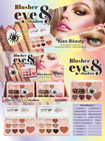Kiss Beauty 11 couleurs miroitant paillettes maquillage fard à joues Palette de fards à paupières en gros Logo personnalisé marque privée cosmétique ombre à paupières