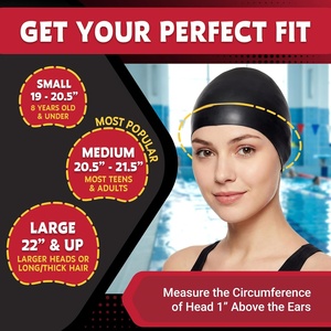 Bonnet de bain imperméable en silicone pour adultes et enfants, avec logo imprimé et couleur personnalisée - Product Image 5