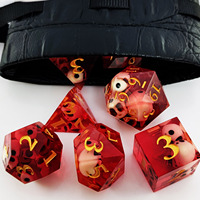 Dés en résine flottants extra larges à 20 faces sculptés à la main en œil de dragon D20 Logo personnalisé pour donjons et dragons