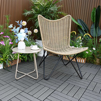 Fauteuil lounge ergonomique incurvé en tissu, avec base croisée stable en métal, pour jardin ou salon, chaise individuelle