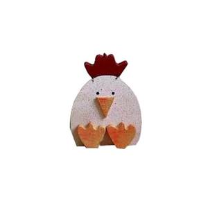 EASTER RUSTIC WOODEN SITTING CHICKEN <strong>ROOSTER</strong> DECORATION <strong>HAPPY</strong> EASTER WOODEN CHICKEN ORNAMENT - Product Image 2