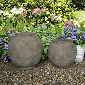 Pots de fleurs de jardin en fibre de ciment de style européen <span class=keywords><strong>Pot</strong></span> de plantes en béton pour le sol <span class=keywords><strong>ou</strong></span> le centre commercial - Product Image 5