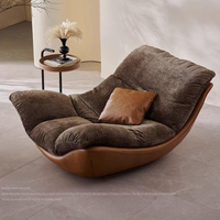 Fauteuil lounge moderne haut de gamme en cuir capitonné modulaire pour salon