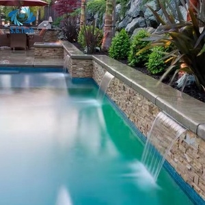 <span class=keywords><strong>Cascada</strong></span> LED Blanca Moderna de Guangdong, Gran Venta, con Diseño de Descenso de Agua de Manantial para Pared de Piscina, Tamaños de 30/60/90/120 cm - Product Image 1