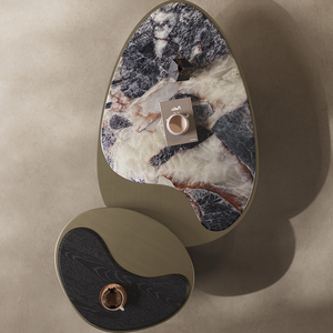 设计师意大利轻奢华大理石茶几简约小客厅家居现代异形茶几 - Product Image 4