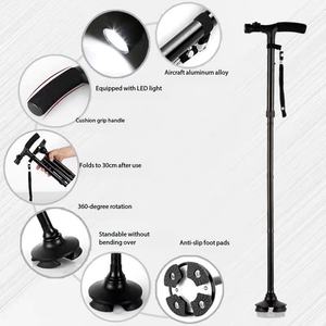 Bastón de Senderismo Plegable de 3 Secciones, Plegable y Compacto, con Empuñaduras de Espuma EVA, Bastón de Senderismo de Aleación de Aluminio para Viajes, Senderos y Equilibrio - Product Image 2