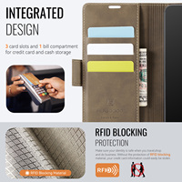 Étui portefeuille en cuir PU AutSpace pour Redmi Note 15 Pro Plus 5G Note 14 Pro 4G avec blocage RFID et support intégré