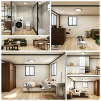 Casas Modulares Prefabricadas con Estructura de Acero de Lujo Moderno, Villa Preconstruida de Alta Calidad, Casa Contenedor para Vivir