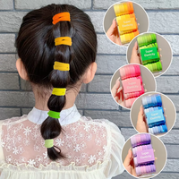32 pièces/boîte, attaches pour cheveux épaisses sans couture de 4 cm, haute élasticité, accessoires pour cheveux d'enfants, attaches pour queue de cheval pour filles