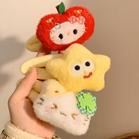 Nouvelle pince à cheveux BB haut de gamme en peluche cristal étoile mignonne faite à la main pour femme, pince latérale de dessin animé, décoration capillaire polyvalente