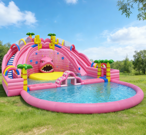 Tobogán Acuático <span class=keywords><strong>Inflable</strong></span> con Piscina, Toboganes Inflables para Parque Acuático, Tobogán Acuático, <span class=keywords><strong>Castillo</strong></span> <span class=keywords><strong>Inflable</strong></span> para Niños y Adultos - Product Image 4