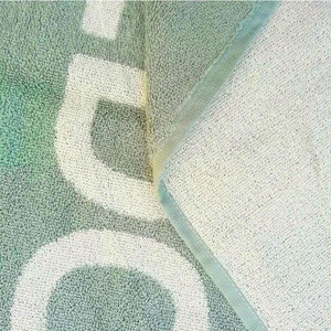Bông Màu Xanh Lá Cây Kích Thước Lớn 100% Bông Jacquard Bãi Biển Khăn Tùy Chỉnh Velour Khăn Tắm - Product Image 6