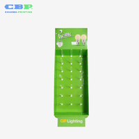 Présentoir en carton personnalisé CBP avec bannière supérieure et ailes latérales pour articles emballés individuellement – Vente en gros et au détail