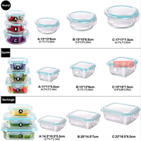 Boîte de conservation alimentaire en verre réutilisable anti-fuite SWX avec valve de décompression et couvercle hermétique en PP pour l'école et les repas à emporter